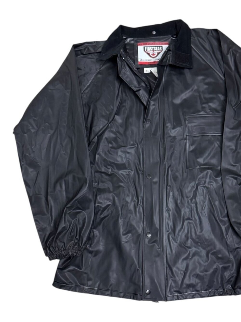 FIRST GEAR Motorcycle Biker Rain Waterproof Black Bomber Jacket Mens XL